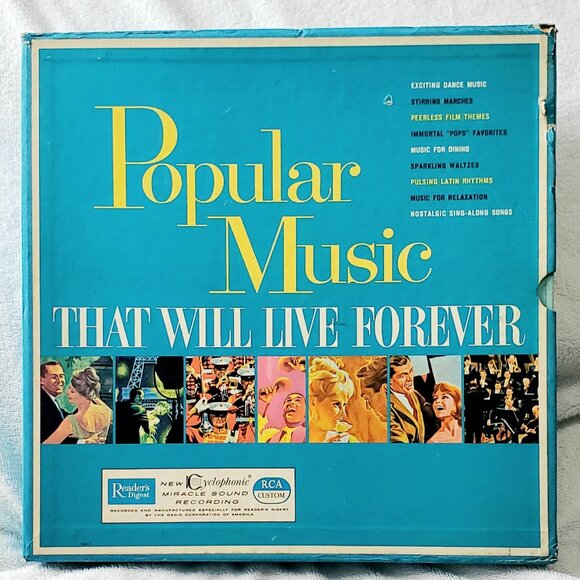READER'S DIGEST "Popular Music That Will Live Forever" TEN 12" Vinyl LP- Box Set - Picture 1 of 14